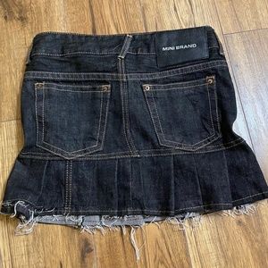 low rise denim skirt